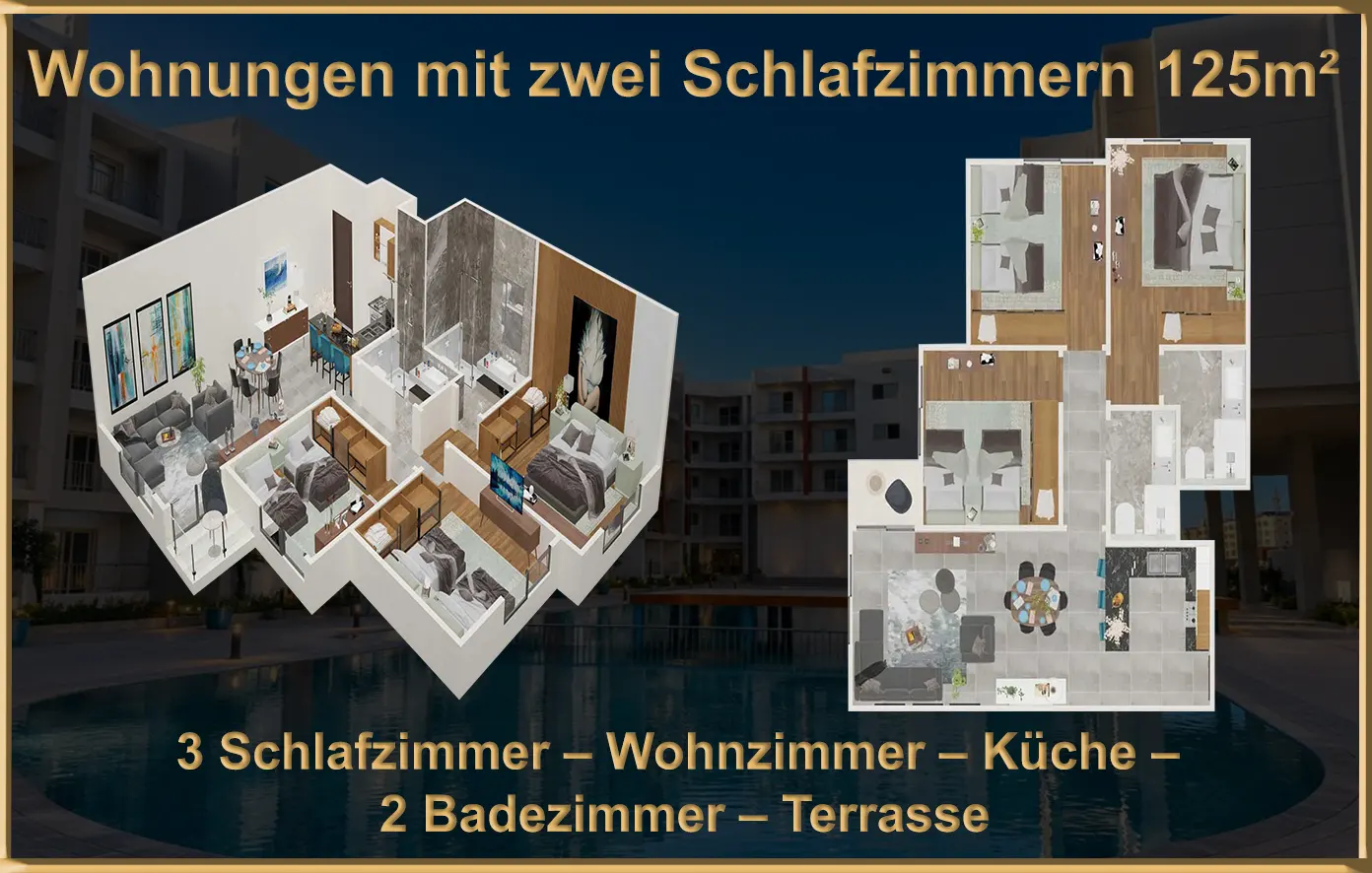125 m² große Wohnungen zum Verkauf in Hurghada